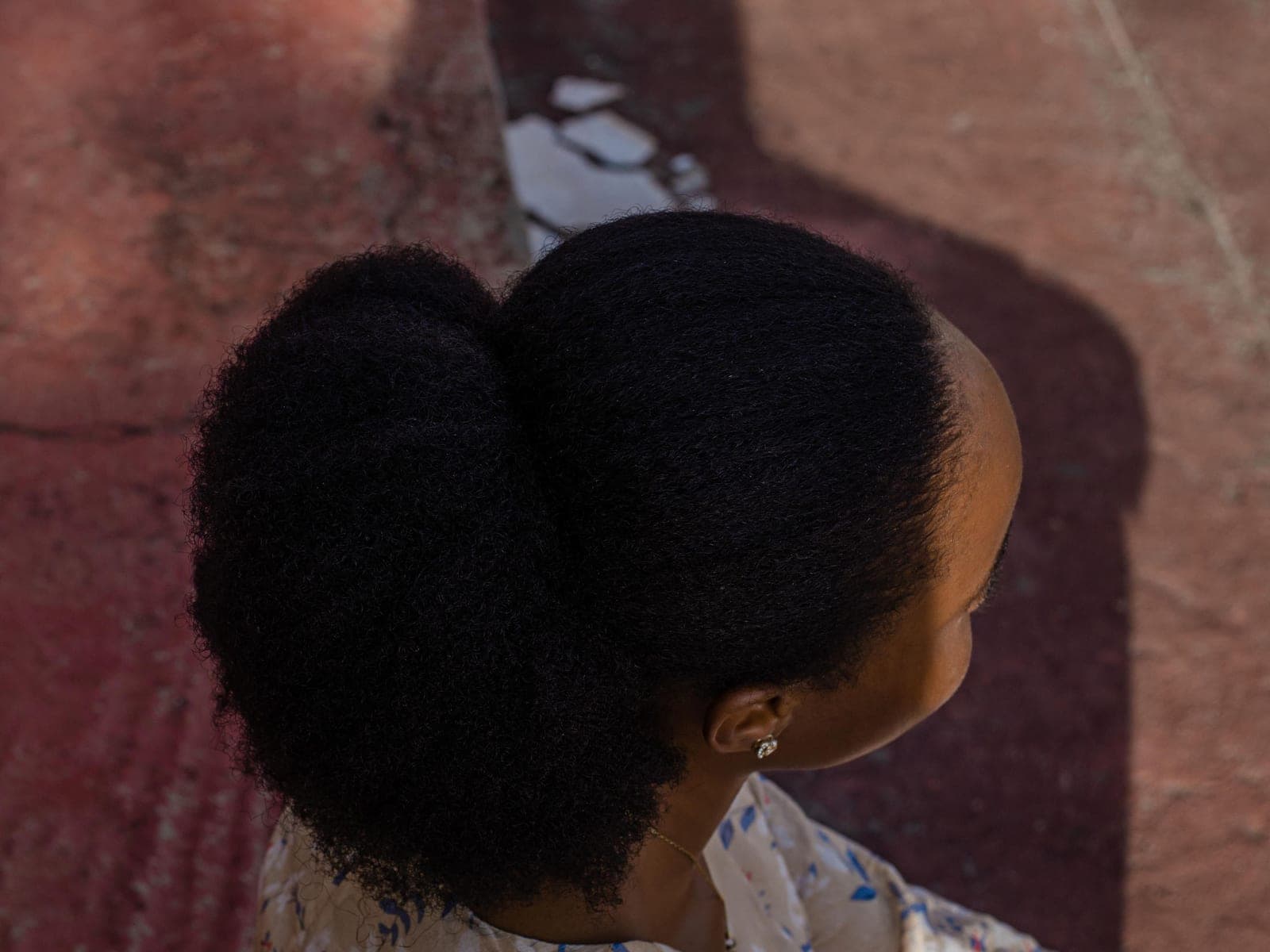 Natural 4C coily hair texture