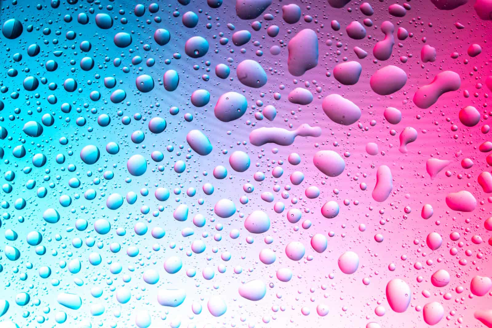 Water droplets on a hair strand
